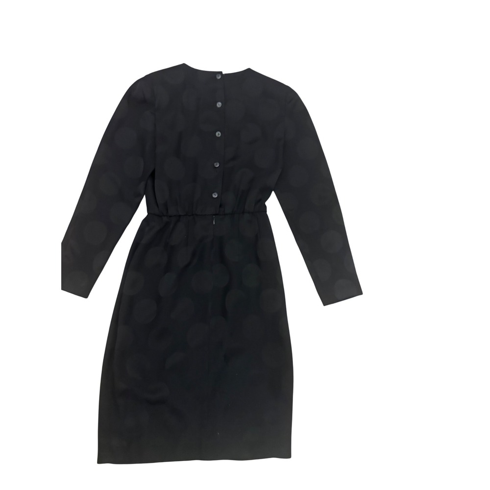 Liz Claiborne vintage Black Polka dot tulip career dress sz 8 - Picture 9 of 10